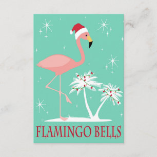 MODERNE VINTAGE CHRISTMAS FLAMINGO EINLADUNG