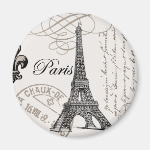moderne vintage Eiffelturm Magnet