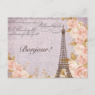 Moderne Vintage Eiffelturm Paris Frankreich Postkarte