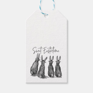 Moderne vintage Farmhouse Osterhasen Geschenkanhänger