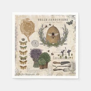 Moderne Vintage französische Bauernblüte Serviette