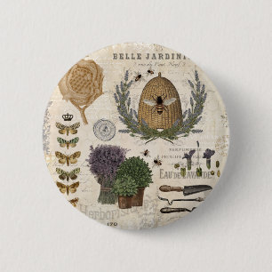 Moderne Vintage Französische Bauernhaus Biene Button