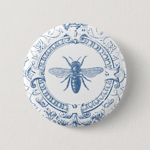 Moderne Vintage Französische Bauernhaus Biene Button