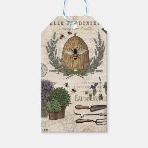 Moderne vintage französische Bauernhausbiene Geschenkanhänger