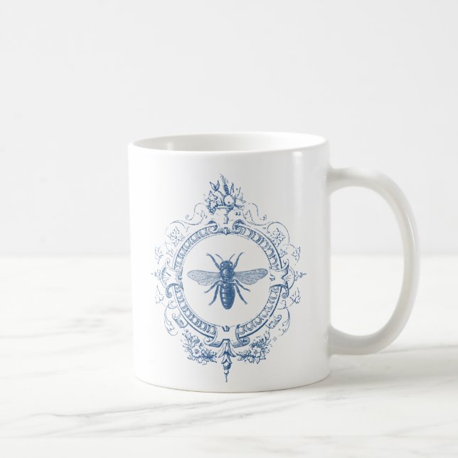 Moderne Vintage französische Bauernpflanze Kaffeetasse (Rechts)