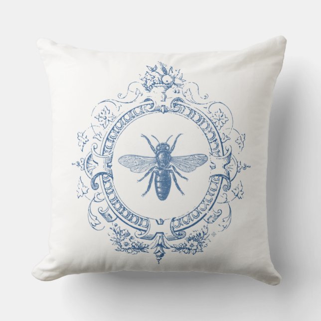 Moderne Vintage französische Bauernpflanze Kissen (Vorderseite)