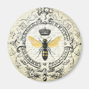 Moderne vintage französische Bienenkönigin Magnet