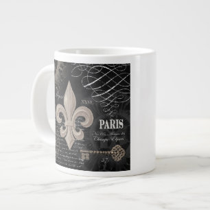 moderne vintage-französische Fleur de Lis Jumbo-Tasse