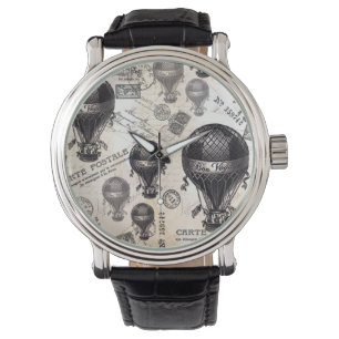 moderne Vintage französische Heißluftballone Armbanduhr