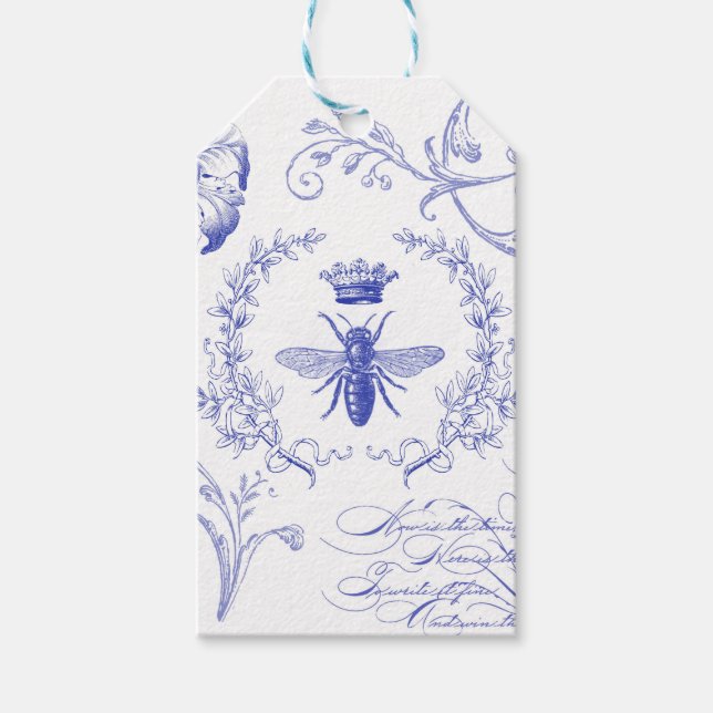 moderne Vintage französische Königin Geschenkanhänger (Vorderseite)