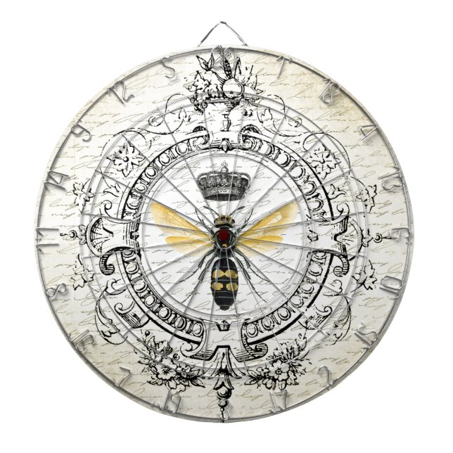 MODERNE VINTAGE französische Königinbiene Dartscheibe (vorne)