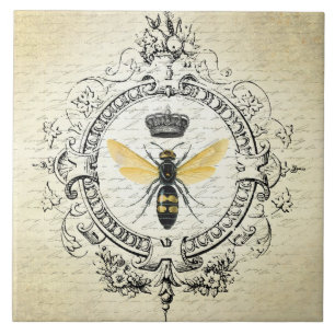 moderne Vintage französische Königinbiene Fliese