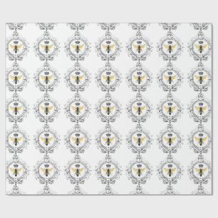MODERNE VINTAGE französische Königinbiene Geschenkpapier