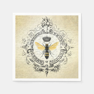 moderne Vintage französische Königinbiene Serviette