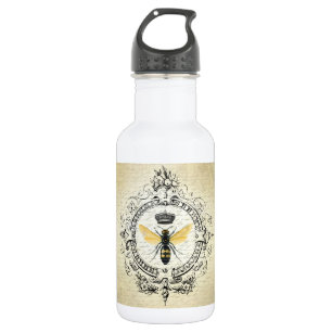 moderne vintage französische Königinnenbiene Edelstahlflasche