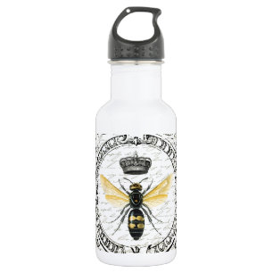 MODERNE VINTAGE französische Königinnenbiene Edelstahlflasche