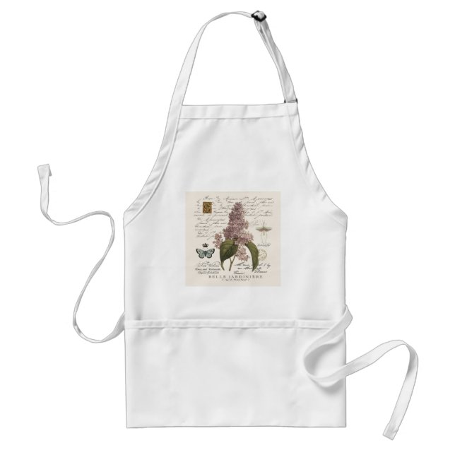 moderne Vintage französische Lilacs Schürze (Vorne)