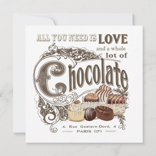 moderne Vintage französische Pralinen (Vorderseite)