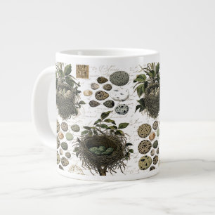 Moderne Vintage französische Vogelnistern und Eie Jumbo-Tasse