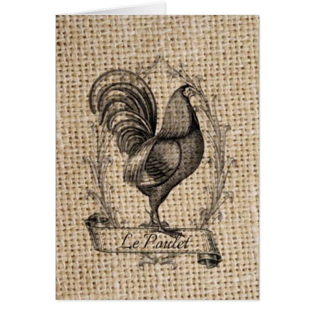 Moderne Vintage Hähnchenbauernhähnchen - französis (Vorne)