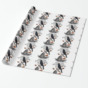 moderne Vintage Halloween Crop and Skull Geschenkpapier