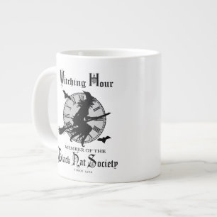 Moderne Vintage Halloween-Hexe Jumbo-Tasse