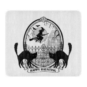 moderne Vintage Halloween-Hexe Schneidebrett