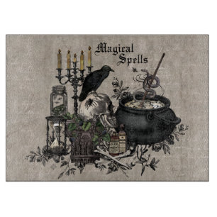 Moderne vintage Halloween HEXENKRAFT Schneidebrett