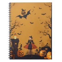 moderne vintage Halloween-Notizbuch