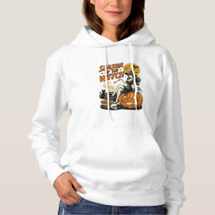 Moderne Vintage-Halloween-Saison der Hexe Hoodie