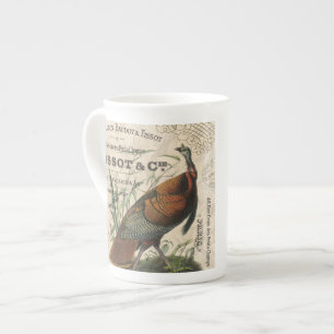 moderne vintage herbst wilder Truthahn Prozellantasse