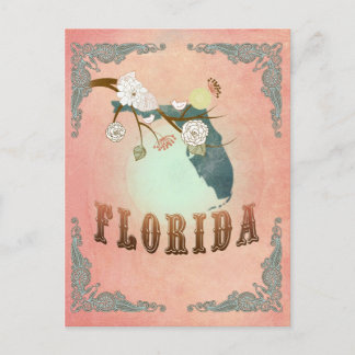 Moderne Vintage-Karte des Bundesstaates Florida - Postkarte