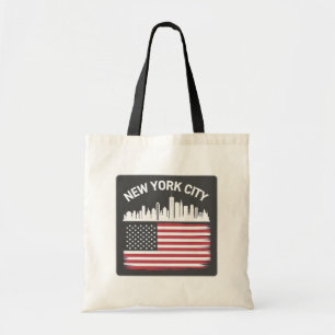 Moderne Vintage New York City NYC Stilistische Sky Tragetasche