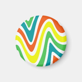 Moderne, Vintage, niedliche Farbmuster grün orange Magnet