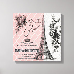 Moderne Vintage Paris Eiffelturm auf Spannleinwand Leinwanddruck