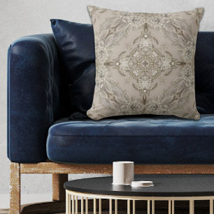 moderne Vintage Paris-Mode in Grau Kissen