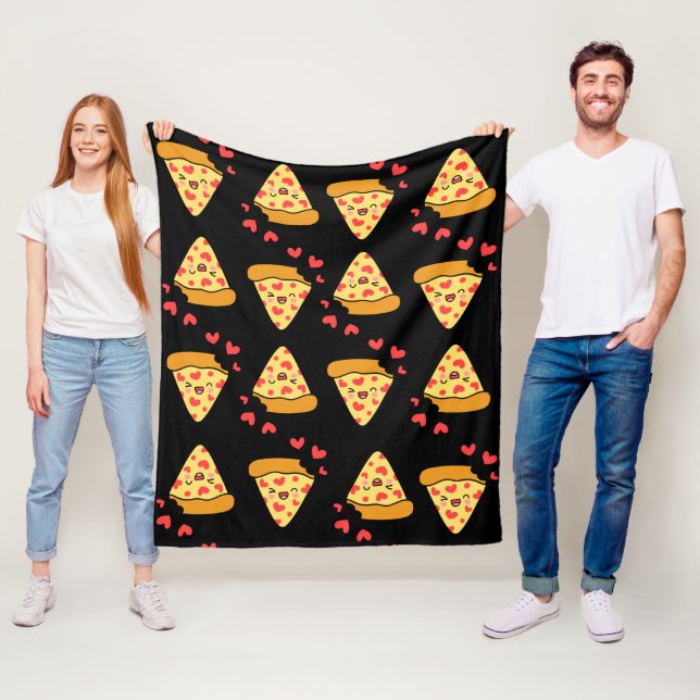 Moderne, Vintage Pizzeria Retro Fleecedecke (Beispiel)