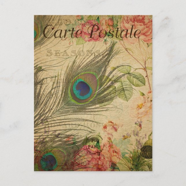 Moderne Vintage Postkarte (Vorderseite)