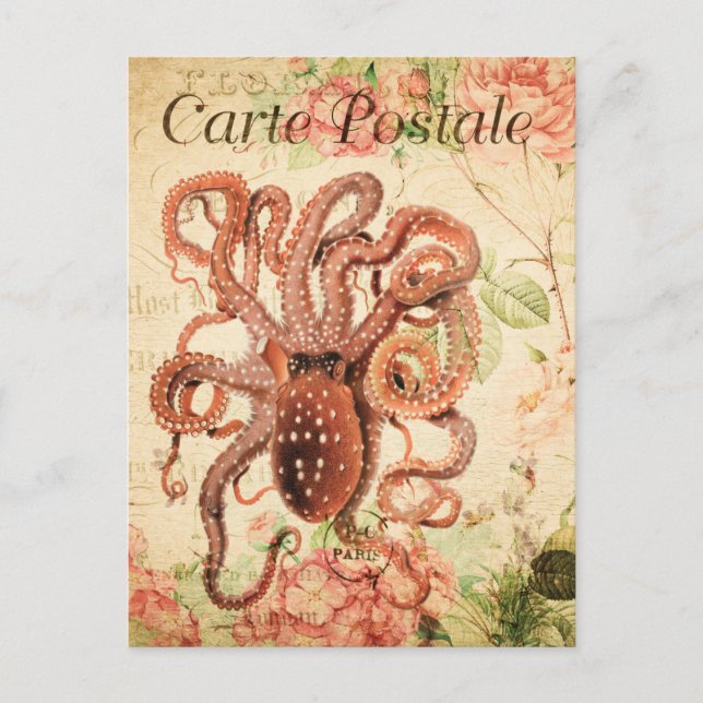 Moderne Vintage Postkarte (Vorderseite)