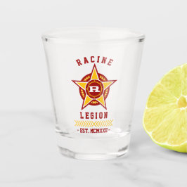 Moderne Vintage Racine Legion Est. Schnapsglas