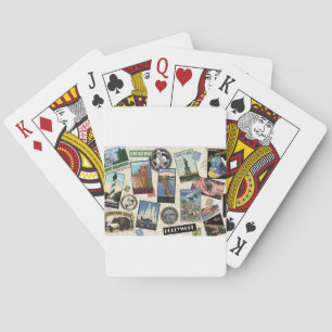 moderne Vintage-Reise USA Spielkarten