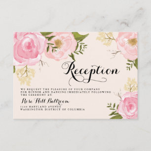 Moderne Vintage rosa Begleitkarte