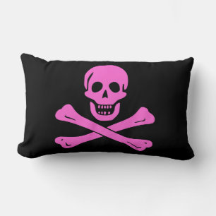 Moderne Vintage Rosa Piraten Grafikdesign Lendenkissen