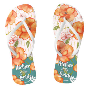 Moderne Vintage Rose GASTGESCHENK HOCHZEIT Flip Flops