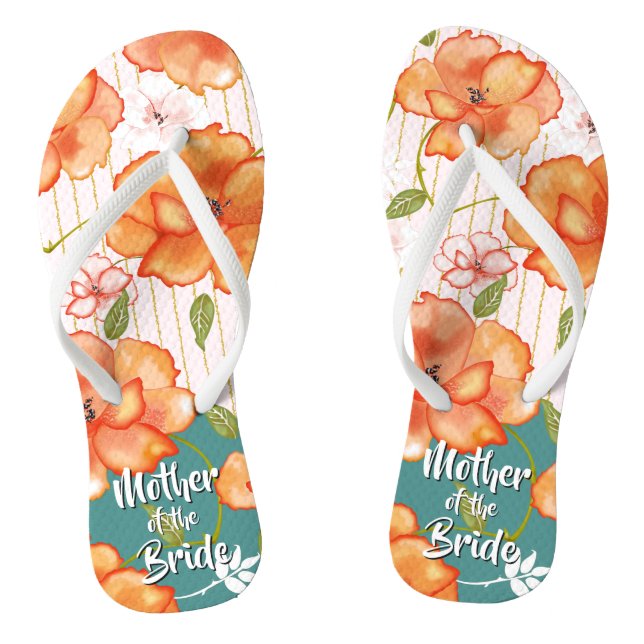 Moderne Vintage Rose | GASTGESCHENK HOCHZEIT Flip Flops (Fußbett)
