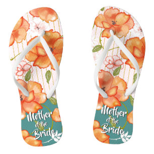 Moderne Vintage Rose GASTGESCHENK HOCHZEIT Flip Flops