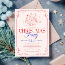 Moderne Vintage-Santa-Weihnachtsfeier