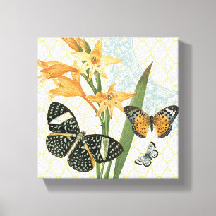 Moderne Vintage Schmetterlinge auf Leinwand