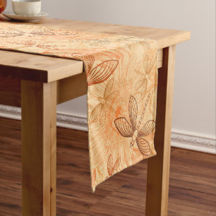 moderne Vintage Schmetterlinge Großer Tischläufer