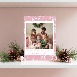 Moderne Vintage Schneeflocken Foto Holiday Card Feiertagskarte